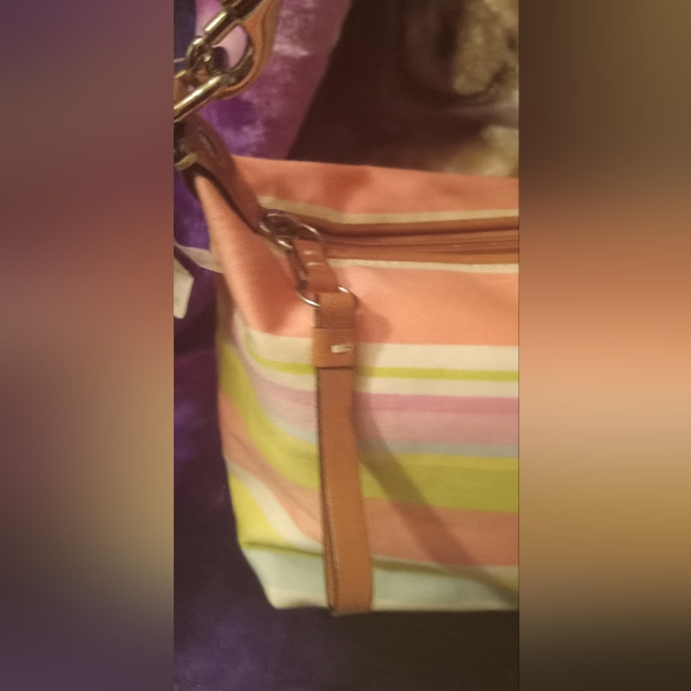 Coach 2011 Multicolor Striped Beach Top Handle Mini Bag NWT - Picture 6 of 12